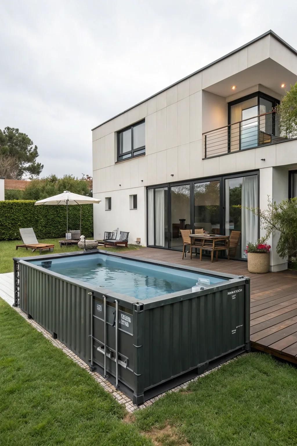 Piscine sur conteneur